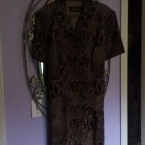 Animal print black and tan w belt size 16